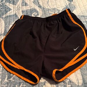 Nike Dri-Fit Black Shorts with Orange Accents
